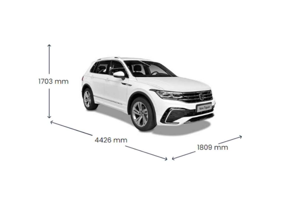 quelles sont les dimensions réelles de la tiguan
